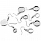 20 supports cabochons boucle d'oreille 25 mm N&deg;06 Argent Vieilli