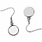 20 supports cabochons boucle d'oreille 14 mm N&deg;06 Argent Vieilli