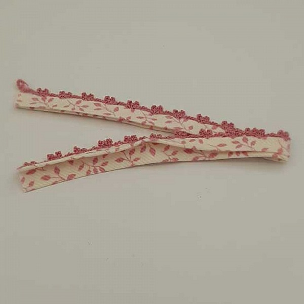 22 cm Ruban Biais Multi-Fleurs et Dentelle N&deg;07