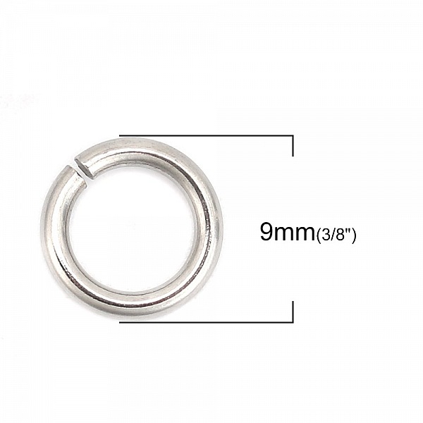 2 Anneaux de jonction ouvert 09 mm Inoxydable