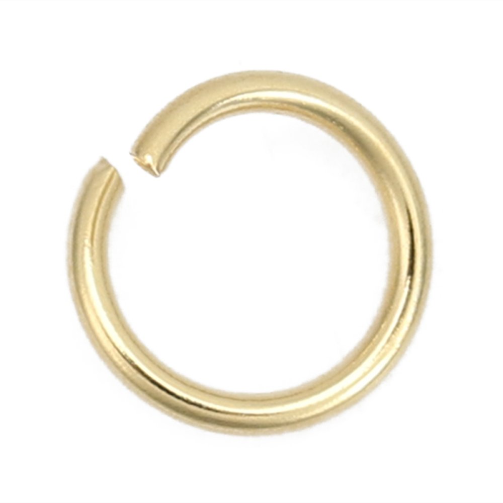 2 Anneaux de jonction ouvert 06 mm Inoxydable dor&eacute;