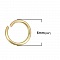 2 Anneaux de jonction ouvert 06 mm Inoxydable dor&eacute;