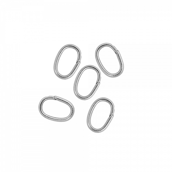 Anneaux de jonction ovales ouverts en acier inoxydable 7x4 mm.