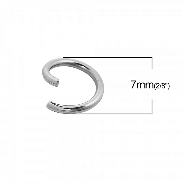 2 Anneaux de jonction ouvert 07 mm Inoxydable