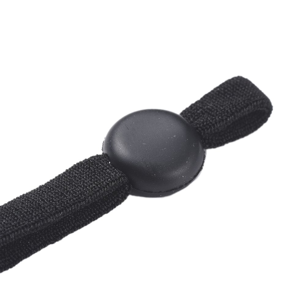 2 Bandes &eacute;lastiques cordons Noir avec Boucle R&eacute;glable attache pour Masques