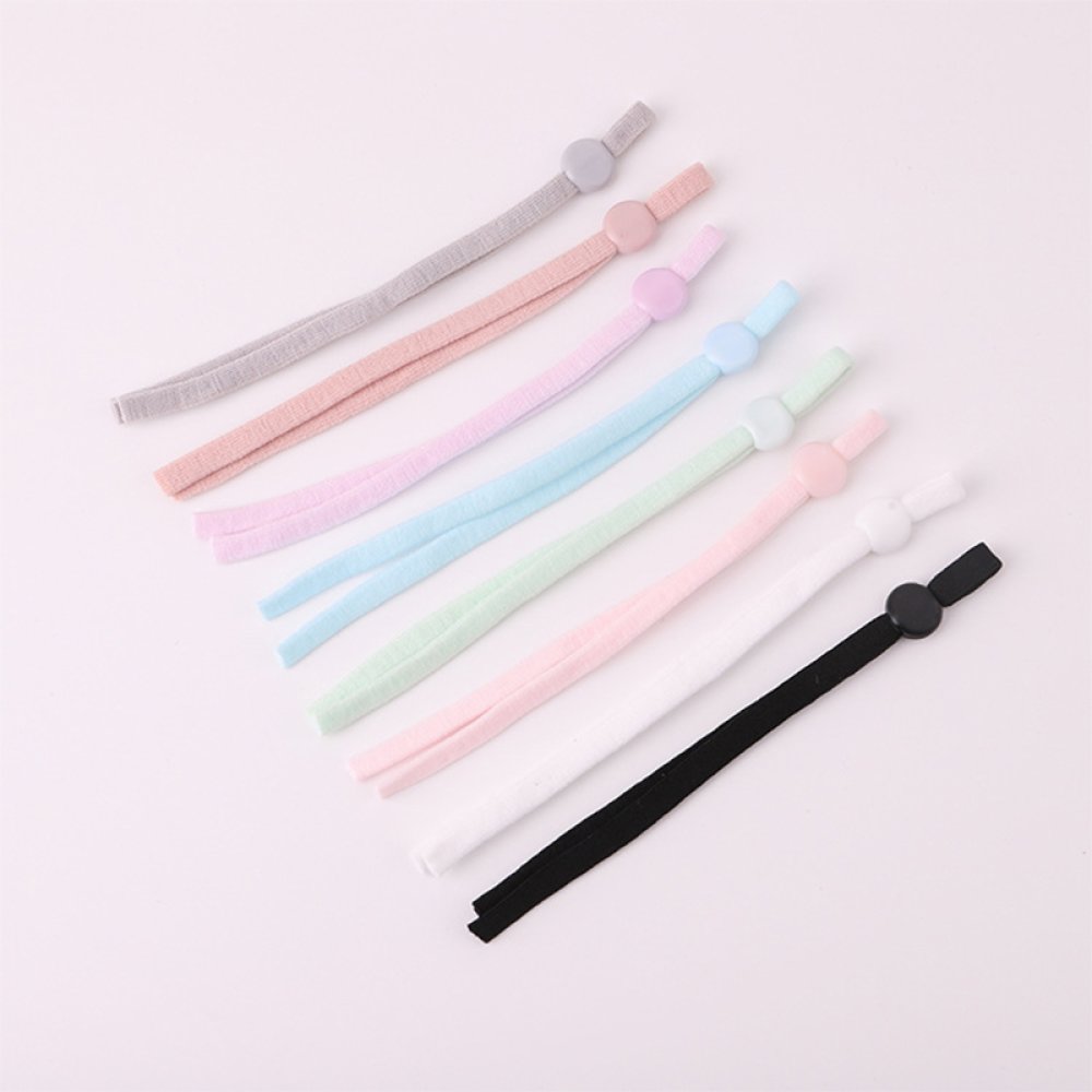 2 Bandes &eacute;lastiques cordon Blanc avec Boucle R&eacute;glable attache pour Masque.