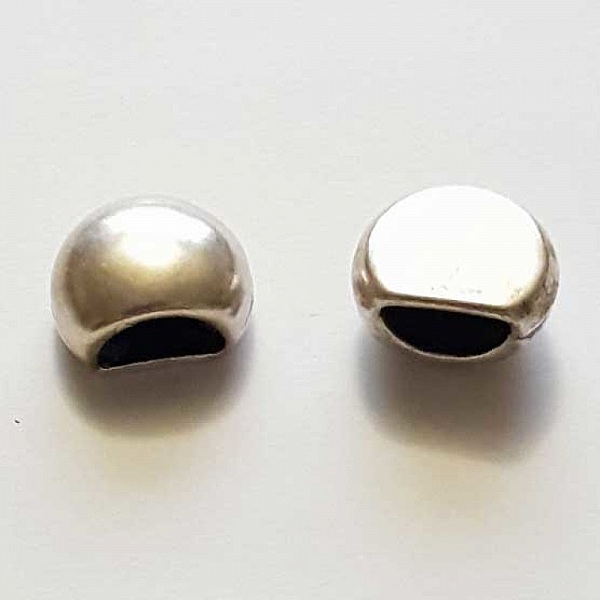 2 Embouts de finition pour cordon demi rond de 10 x 5.5 mm Argent N&deg;02