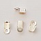 2 Embouts &agrave; coller Serres Cordons Argent 4 x 4 mm N&deg;01