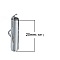 2 fermoirs embouts tubes en cuivre couleur argent Mat de 20x6mm-845 