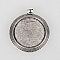 2 supports cabochons de 25mm argent, pendentifs cabochons 71AS