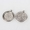 2 supports cabochons de 25mm argent, pendentifs cabochons 71AS
