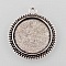 2 supports cabochons de 20mm argent, pendentifs cabochons 34AS 