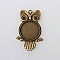 2 supports cabochons de 25mm bronze, pendentifs cabochons 116AB 