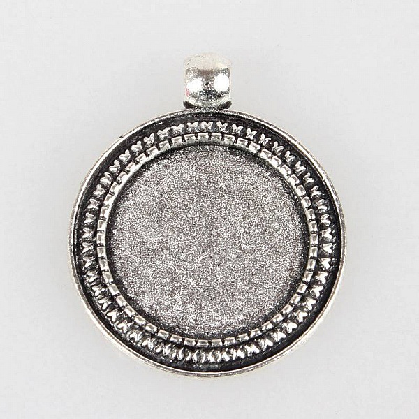 2 supports cabochons de 20mm argent, pendentifs cabochons 07AS 