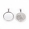 2 supports cabochons de 25mm argent, pendentifs cabochons 2419