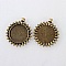 2 supports cabochons de 25mm bronze, pendentifs cabochons 84AB 