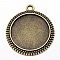 2 supports cabochons de 20mm Bronze, pendentifs cabochons 34AB