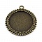 2 supports cabochons de 25mm bronze, pendentifs cabochons 31AB