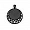 2 supports cabochons de 25mm Noir, pendentifs cabochons 8501