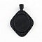 2 supports cabochons de 25 X 18 mm Noir, pendentifs cabochons 304-20