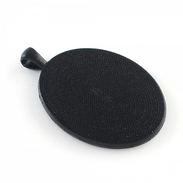 2 supports cabochons de 30 X 40 mm Noir, pendentifs cabochons 304-17