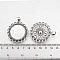 2 supports cabochons de 30mm argent, pendentifs cabochons 57AS