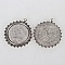 2 supports cabochons de 30mm argent, pendentifs cabochons 62AS