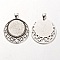 2 supports cabochons de 25mm argent, pendentifs cabochons 30AS