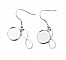 2 supports cabochons boucle d'oreille 12 mm N&deg;06-02 Argent Vieilli symbole Infini