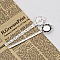 3 marque-pages r&egrave;gle cabochon 20 mm N&deg;02 Argent Vieilli