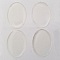 4 Cabochons autocollants en R&eacute;sine de 18 x 25 mm Transparent