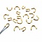 4 Fermoirs Forme Arc en 316 Acier Inoxydable Dor&eacute; 5 mm x 4 mm