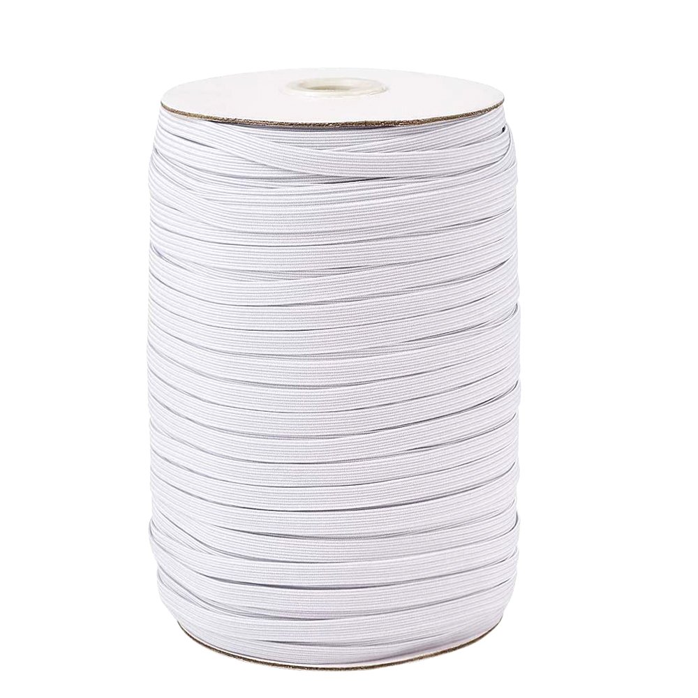 50 M&egrave;tres Elastique masque plat 5 mm BLANC N&deg;02