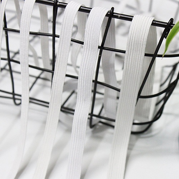 50 M&egrave;tres Elastique masque plat 5 mm BLANC N&deg;02