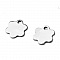 5 Breloques en Acier Inoxydable fleur N&deg;01 argent 9 x 8mm