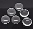 5 Cabochons Ronds 30 mm en verre Loupe transparent N&deg;13