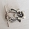 5 Fermoirs Toggle Motifs Fleur Nature Romantique Argent Vieilli
