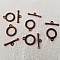 5 Fermoirs Toggle Motif Rond Bronze N&deg;04