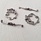 5 Fermoirs Toggle Motif Rond Argent N&deg;07
