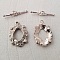 5 Fermoirs Toggle Motif Rond Argent N&deg;08