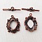 5 Fermoirs Toggle Motif Rond Cuivre N&deg;08