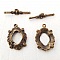 5 Fermoirs Toggle Motif Rond Bronze N&deg;08