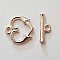 5 Fermoirs Toggle Motif Coeur Argent N&deg;18