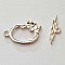 5 Fermoirs Toggle Motif Fleur Argent N&deg;19