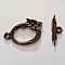 5 Fermoirs Toggle Motif Fleur Cuivre N&deg;19