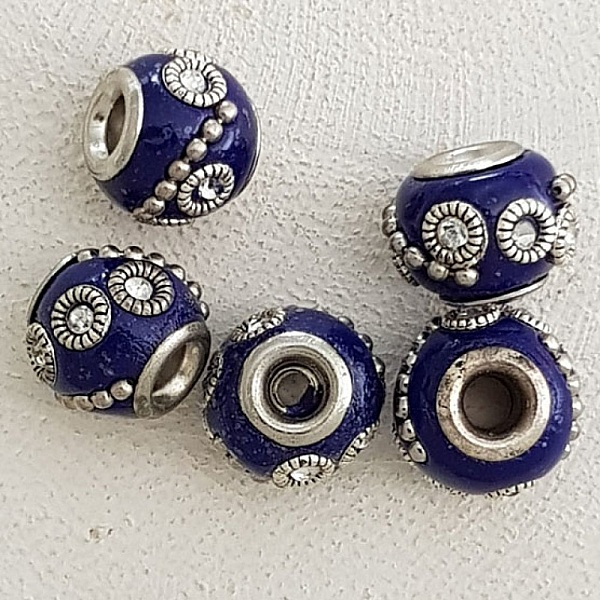5 Perles Rondes 12/10 mm N&deg;02