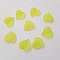 5 breloques feuilles vert clair en acrylique translucide 15 x 14 mm