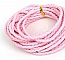 5 m&egrave;tres Cordon rond simili cuir tress&eacute; Rose 3 mm