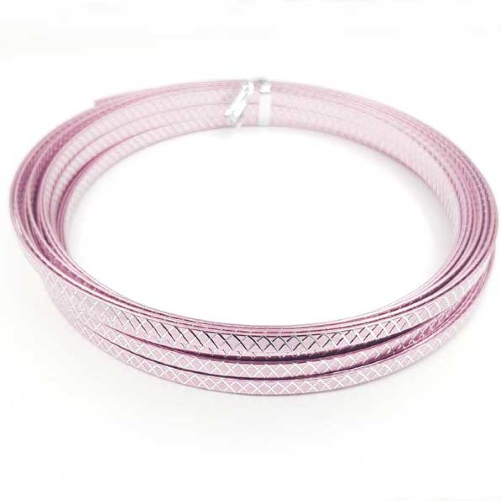 8 M&egrave;tres fil Aluminium plat 5mm Rose