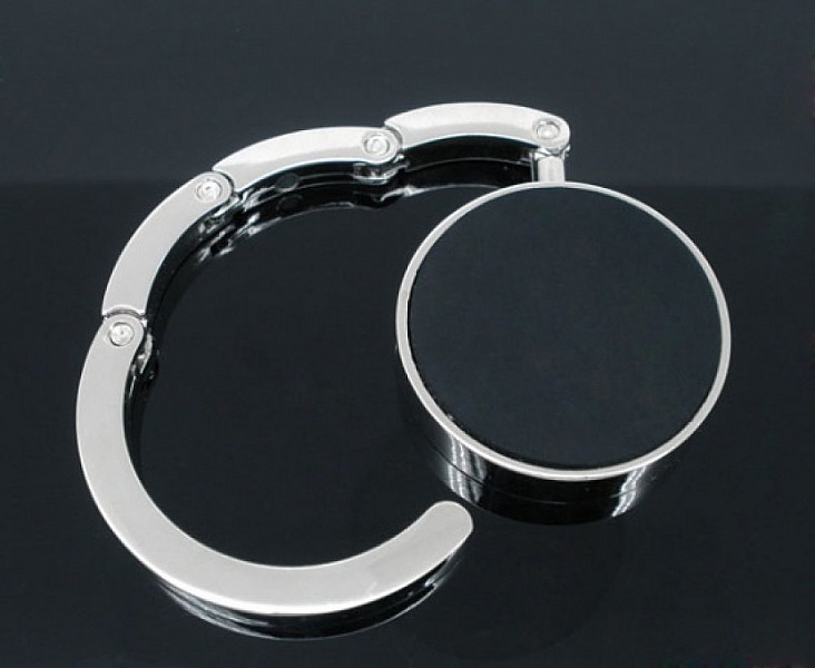 Accroche-sac rond en m&eacute;tal pour cabochon 30 mm